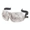 Contemporary Home Living 9.5" Marble White and Gray Unisex Adjustable Sleep Mask